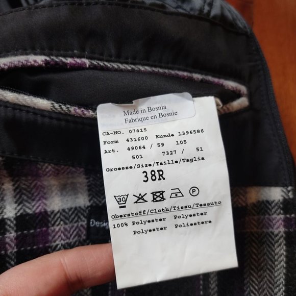 Bugatti Men's Black Trench Coat 38R Polyester Lined Quilted Interior Made in Bos - Picture 5 of 15